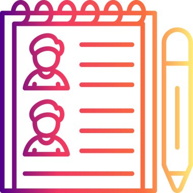 Kısa liste web simgesi vektör illüstrasyonu