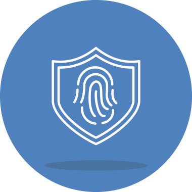 Parmak izi Çizgisi Simgesi Beyaz Arkaplanda İzole Edildi  