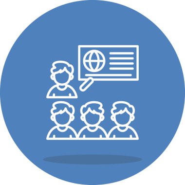 sunum web simgesi vektör illüstrasyonu