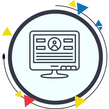 Web simgesi vektör illüstrasyonunda Günlük Kaydı