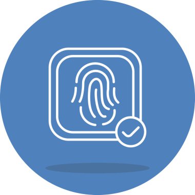 Biyometrik Tanıma simgesi vektör illüstrasyonu