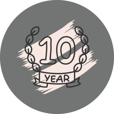 10 yıllık bir ikon. Uygulamalar için logo