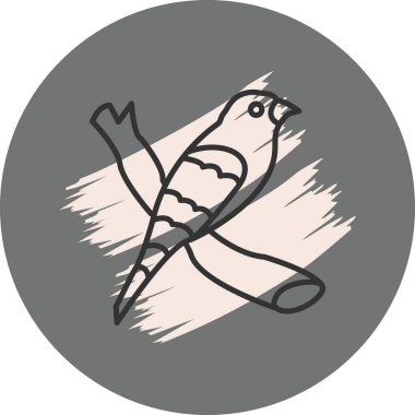 Indigo Bunting simge vektör illüstrasyon tasarımı