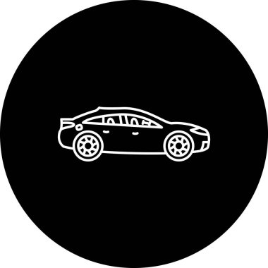 araba simgesi, vektör illüstrasyonu basit tasarım