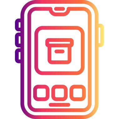 arşiv web simgesi vektör illüstrasyonu