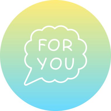 Konuşma balonu çizgisi simgesi, metin basit illüstrasyonlu web etiketi