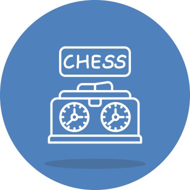 Satranç Saati web simgesi vektör çizimi