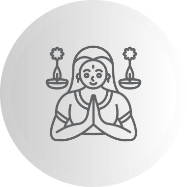 Kadın Namaste Dinamik Kullanıcı Odaklı Grafik Özelliği