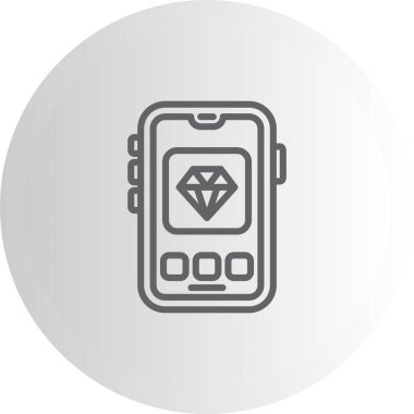 elmas satırı simgesi, vektör çizim