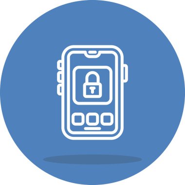 kilit web simge vektör çizim