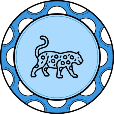 Leopar simgesi vektör çizimi