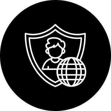 Dünya Koruması Entelektüel Özel Vektör Sanatı