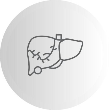 Karaciğer ağ ikonu vektör illüstrasyonu