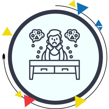 Huzursuz Eşsiz Yenilikçi Dijital Grafik Sembolü