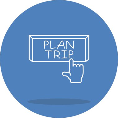 Trip Web simgesi vektör çizimi planı