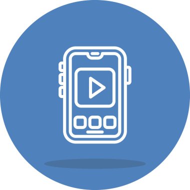 Çal düğmesi olan cep telefonu ekranı