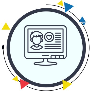 Ağ simgesi vektör illüstrasyonu