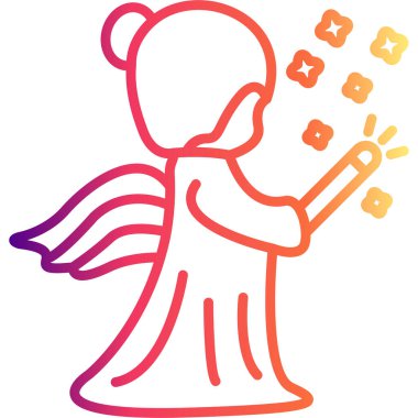 Melek Düz Simgesi, Basit İllüstrasyon