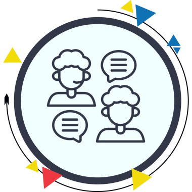 Konuşma web simgesi vektör illüstrasyonu