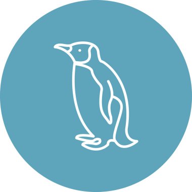 Penguen simgesi vektör çizimi tasarımı
