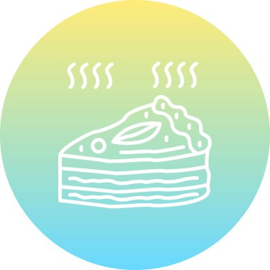 Yabanmersinli kek. Web simgesi vektör illüstrasyonu