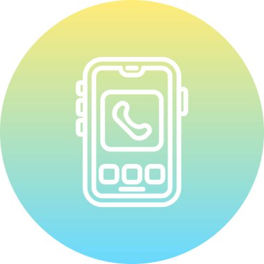 Ekranda üç düğmeli telefon ahizesi simgesini gösteren akıllı telefon.