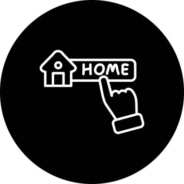 Ev Parmağı Tap Web simgesi vektör çizimi