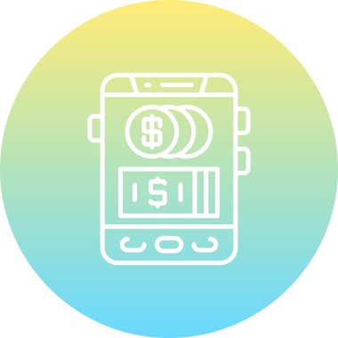 Cep Telefonu Web simgesi vektör illüstrasyonu