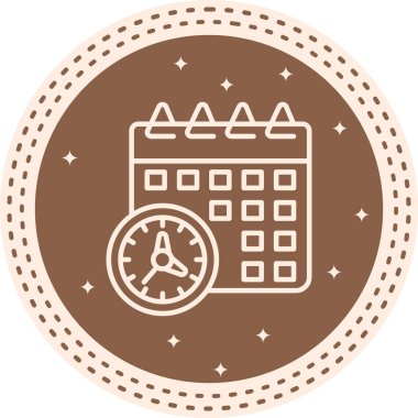 Son teslim tarihi web simgesi vektör illüstrasyonu