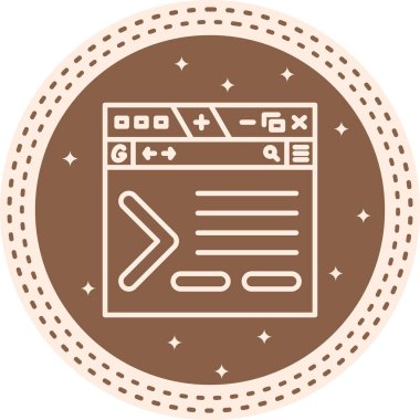 Web Sitesi Satır Simgesi, Basit Görüntü Beyaz Arkaplanda İzole Edildi