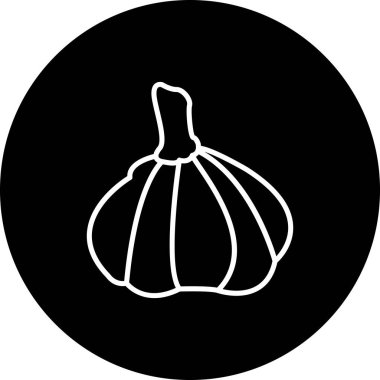 vektör illüstrasyonu, Sarımsak simgesi tasarımı