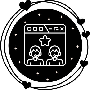 Müşteri Hizmetleri Ajanı Simgesi, vektör illüstrasyonu