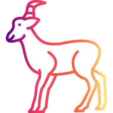 Antilop web simgesinin vektör illüstrasyonu