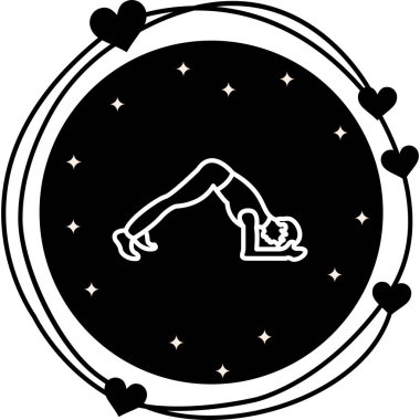 Yunus Plank Poz Simgesi. yoga kolu dengesi poz simgesi