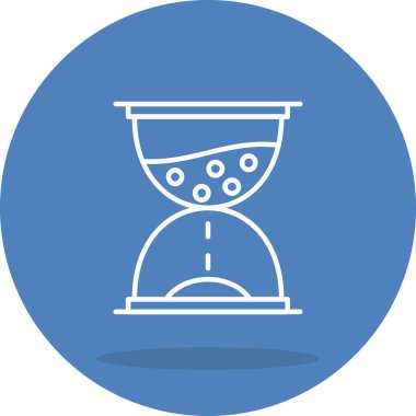 Kum saati. Web simgesi basit illüstrasyon