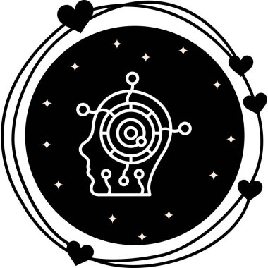 Sayborg. Web simgesi basit illüstrasyon