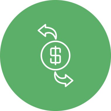 Para Geri Garanti Ağ ikonu vektör çizimi