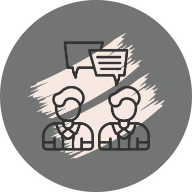 Tartışma. Web simgesi basit illüstrasyon