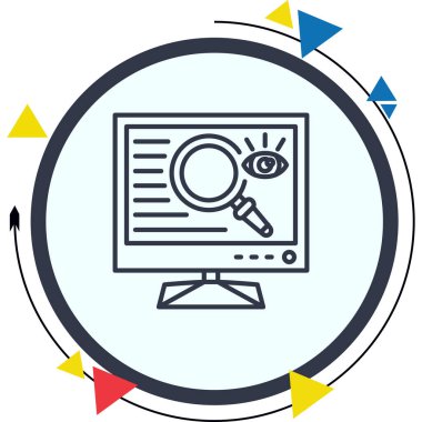 Simge vektör illüstrasyon tasarımını gözden geçir