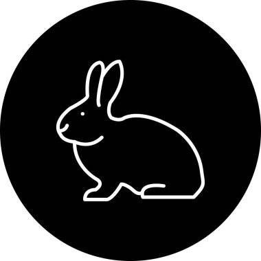 Tavşan simgesi vektör çizimi