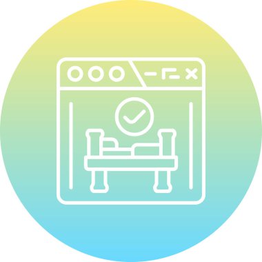 Online Rezervasyon Yüksek Çözünürlüklü Düz Tasarım Sembolü