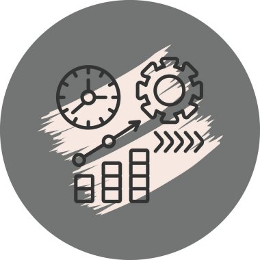 Zaman Tazelenmiş Zarif Vektör Sanatı Nesnesi