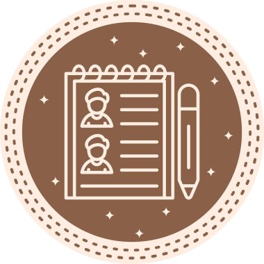 Kısa liste web simgesi vektör illüstrasyonu