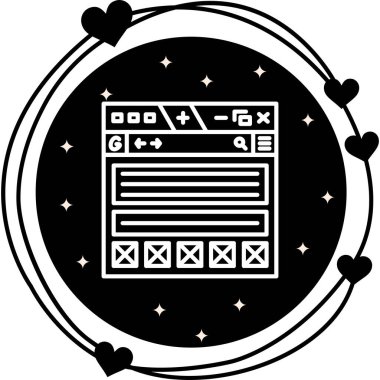 Tel çerçeve ikonu vektör çizimi tasarımı