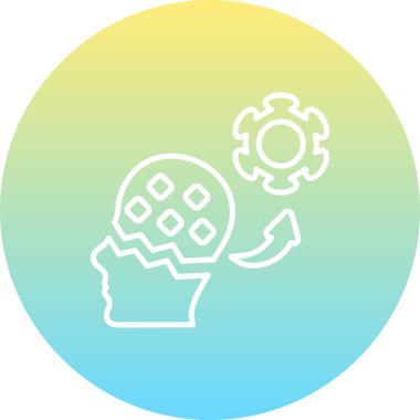 Makine Öğrenme Web simgesi vektör çizimi