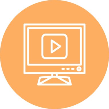 Çal düğmesi olan TV ekranı, Premium dijital simge