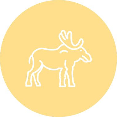 Geyik simgesi vektör çizimi tasarımı