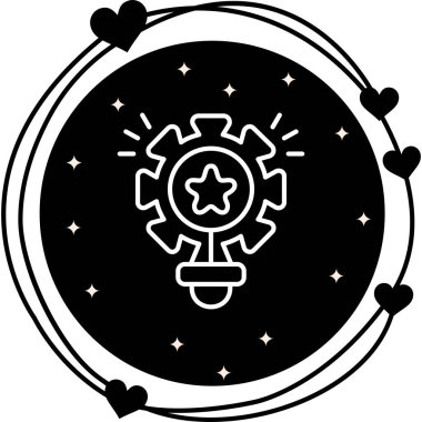 Fikir kavramı için ampul ana hatları simgesi