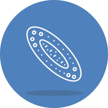 Moda biçiminde silindirik vektör simgesi