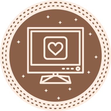 kalp web simgesi vektör illüstrasyonu